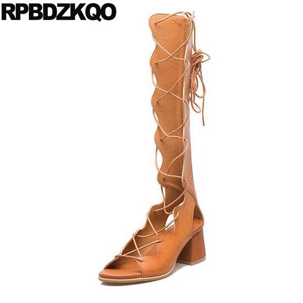 designer shoes women luxury 2017 sandals vintage wide calf lace up boots summer chunky long gladiator knee high open toe roman, Black
designer shoes women luxury 2017 sandals vintage wide calf lace up boots summer chunky long gladiator knee high open toe roman, Black