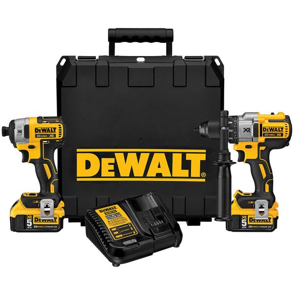 Dewalt dck299p2 20 volt lithium ion hammerdrill and impact driver combo kit