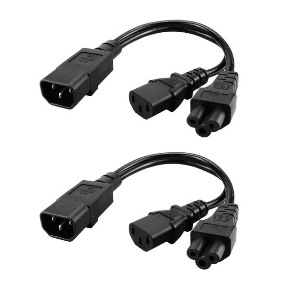 iec320-c14 to c13 + c5 male to female y power extension cable 
iec320-c14 to c13 + c5 male to female y power extension cable