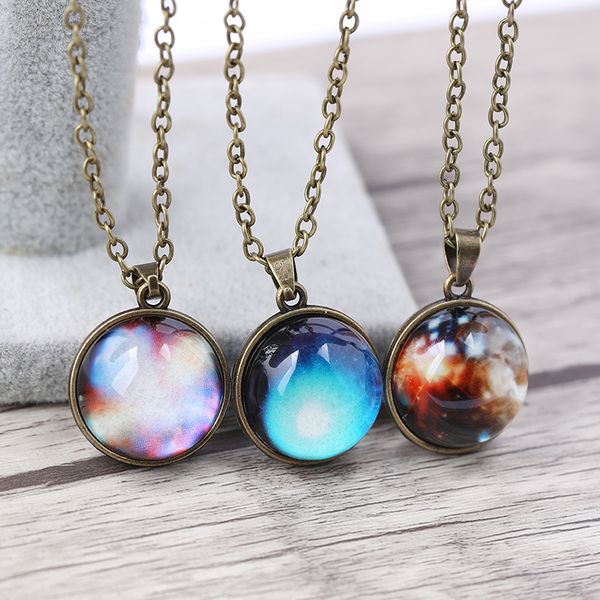 2020 fashion new nebula universe glass dome p cabochon necklace glow in the dark galaxy pendant necklaces for womens, Silver
2020 fashion new nebula universe glass dome p cabochon necklace glow in the dark galaxy pendant necklaces for womens, Silver