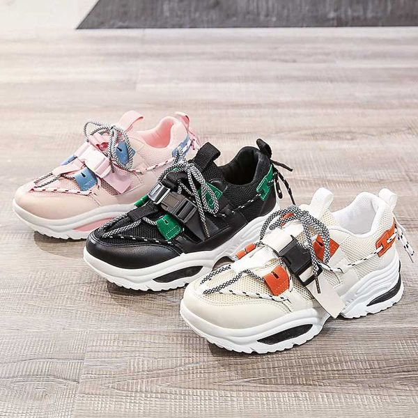 new women platform chunky sneakers spring fashion lace-up casual vulcanize shoes female trainers dad shoes wzd, Black
new women platform chunky sneakers spring fashion lace-up casual vulcanize shoes female trainers dad shoes wzd, Black