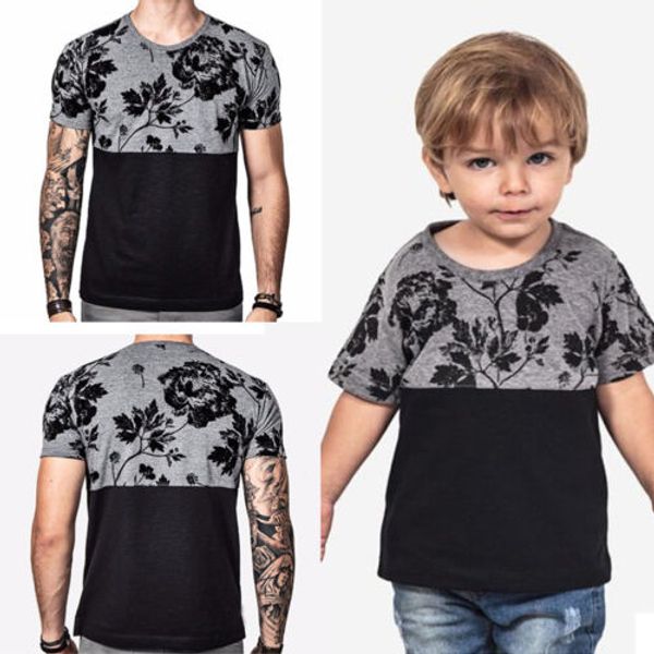 2018 family matching clothes matching outfits tshirt floral father kids baby love couple matching tee clothes