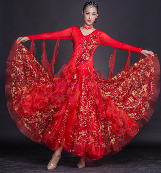 new ballroom dance costumes senior embroidery long sleeves ballroom dance dress for women competition dresses 049, Black;red
new ballroom dance costumes senior embroidery long sleeves ballroom dance dress for women competition dresses 049, Black;red