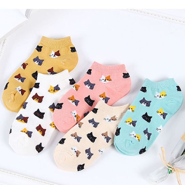 5pairs new women cotton ankle socks cute cat colorful funny socks casual animal fruit cake cartoon for girls, Black;white
5pairs new women cotton ankle socks cute cat colorful funny socks casual animal fruit cake cartoon for girls, Black;white