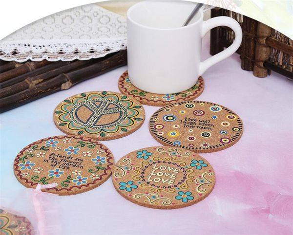 natural cork moisture resistant round cup coasters drink coasters heat insulation patterned pot holder mats for table
natural cork moisture resistant round cup coasters drink coasters heat insulation patterned pot holder mats for table