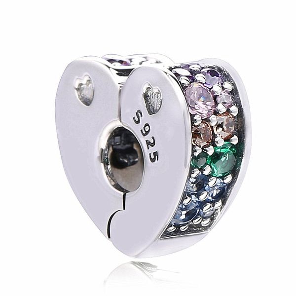 New 925 Sterling Silver Multi-Colored Arc of Love Clip Beads Multi-Colored & Crystals Charm Fit Pandora Bracelet Diy Jewelry
New 925 Sterling Silver Multi-Colored Arc of Love Clip Beads Multi-Colored & Crystals Charm Fit Pandora Bracelet Diy Jewelry
