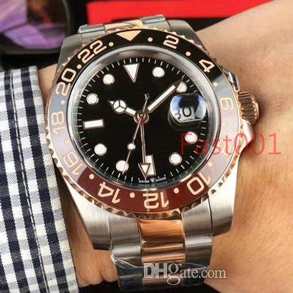 fashion gmt ceramic bezel mens mechanical ss automatic movement men watch luxury men's designer jubilee master watches wristwatches, Slivery;brown
fashion gmt ceramic bezel mens mechanical ss automatic movement men watch luxury men's designer jubilee master watches wristwatches, Slivery;brown