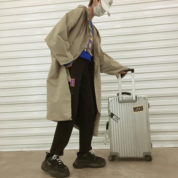 2020 korean style men's fashion jacket double-breasted windbreaker loose casual overcoats trench long green/black coat -2xl, Tan;black
2020 korean style men's fashion jacket double-breasted windbreaker loose casual overcoats trench long green/black coat -2xl, Tan;black