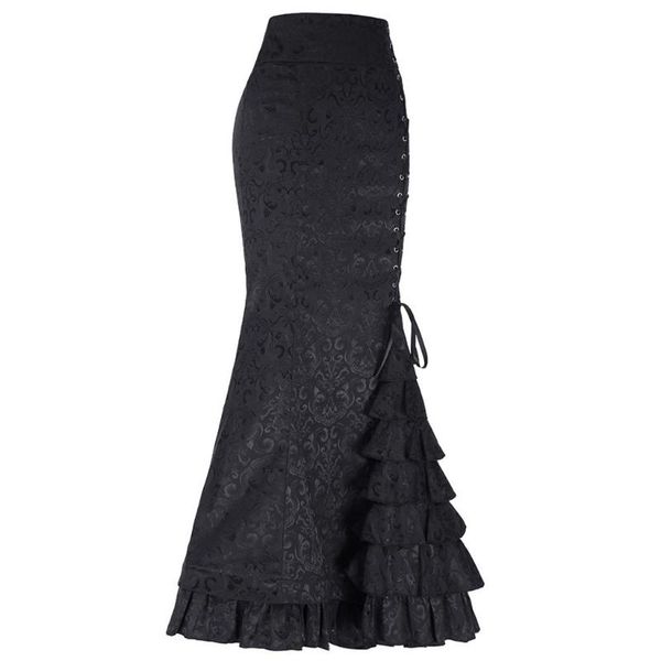 women long skirt vintage punk style retro mujer skirt solid lace ruffle slim skirts fit fishtail femme faldas 3xl 2020 #t1g, Black
women long skirt vintage punk style retro mujer skirt solid lace ruffle slim skirts fit fishtail femme faldas 3xl 2020 #t1g, Black