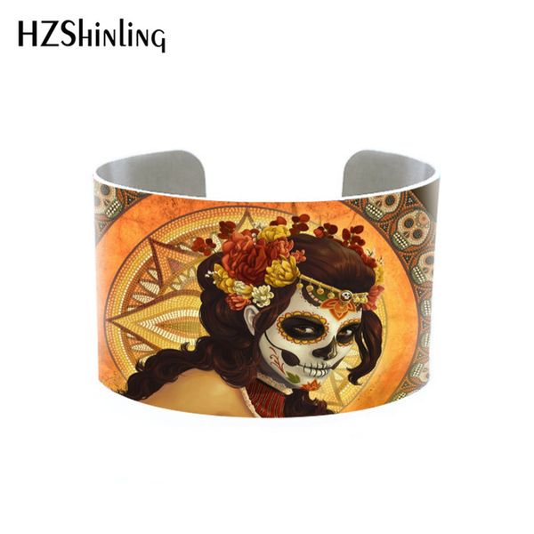 trendy fashion silver men women jewelry sugar skull bangle arts paintings cuff adjustable bracelet skulls cuffs gothic gift, Black
trendy fashion silver men women jewelry sugar skull bangle arts paintings cuff adjustable bracelet skulls cuffs gothic gift, Black