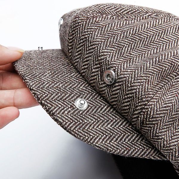 men women vintage herringbone stripes pumpkin cabbie ivy cap octagonal driving snap brim winter warm newsboy beret hat, Blue;gray
men women vintage herringbone stripes pumpkin cabbie ivy cap octagonal driving snap brim winter warm newsboy beret hat, Blue;gray