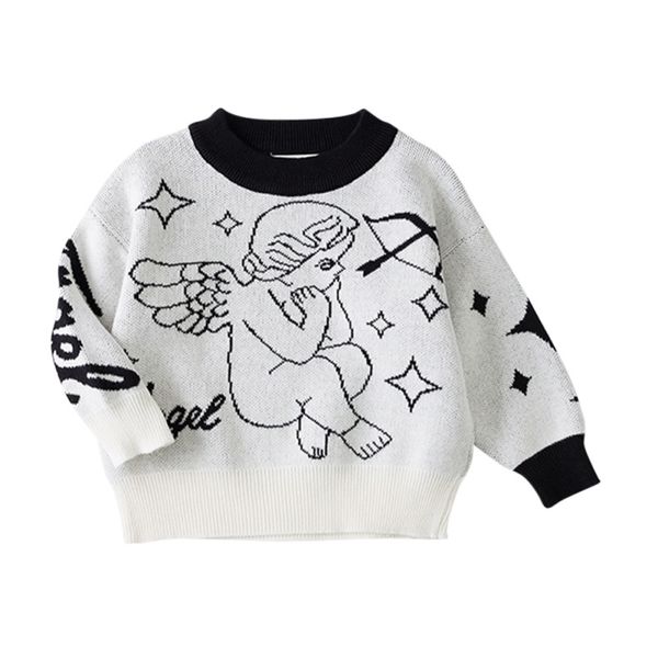 sweater children boys girls cotton warm and comfortable back wings angel jacquard pattern knitted pullover 2020, Blue
sweater children boys girls cotton warm and comfortable back wings angel jacquard pattern knitted pullover 2020, Blue