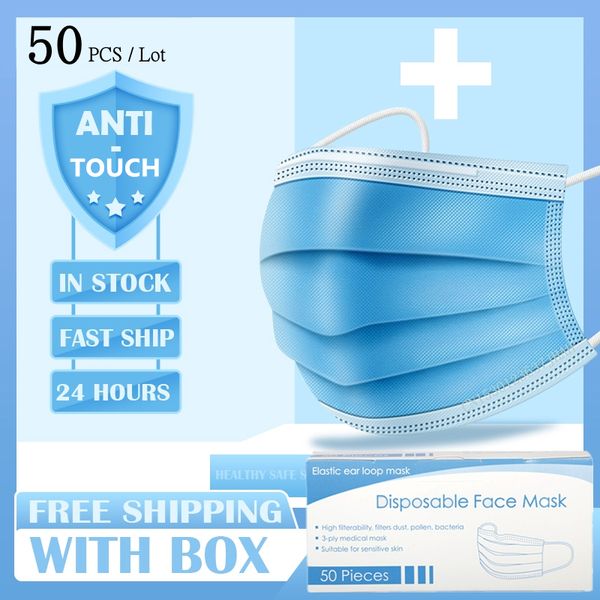 50pcs / lot 3 layer disposable protective face mouth masks anti pm2.5 influenza bacterial facial dust-proof safety masks with ce fda
50pcs / lot 3 layer disposable protective face mouth masks anti pm2.5 influenza bacterial facial dust-proof safety masks with ce fda