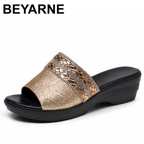 beyarne women slippers genuine leather shoes lace up outside slides ladies fashion wedges summer thick beach rocker sole, Black
beyarne women slippers genuine leather shoes lace up outside slides ladies fashion wedges summer thick beach rocker sole, Black