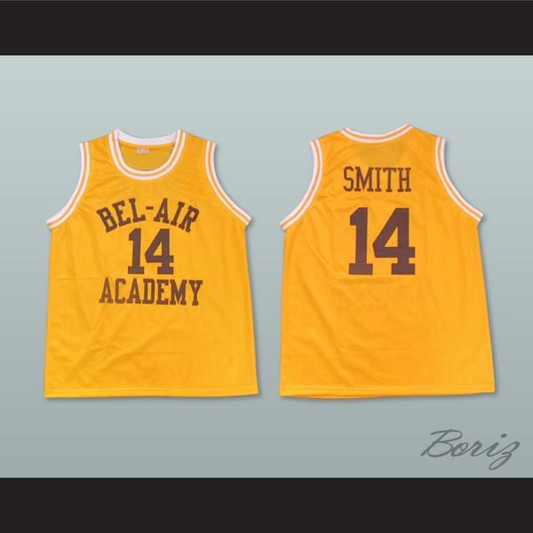 the fresh prince of bel-air will smith bel-air academy yellow silk basketball jersey-1 customany name any number ing, Black;red
the fresh prince of bel-air will smith bel-air academy yellow silk basketball jersey-1 customany name any number ing, Black;red