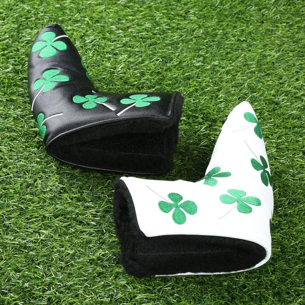 thick pu leather golf headcover putter cover blade golf head cover for club accessories green four leaf clover black/white
thick pu leather golf headcover putter cover blade golf head cover for club accessories green four leaf clover black/white