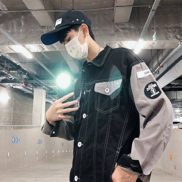 2019 spring autumn loose denim jacket hombre cowboy men's jacket slim youth student patchwork clothes masculino handsome man, Black;brown
2019 spring autumn loose denim jacket hombre cowboy men's jacket slim youth student patchwork clothes masculino handsome man, Black;brown