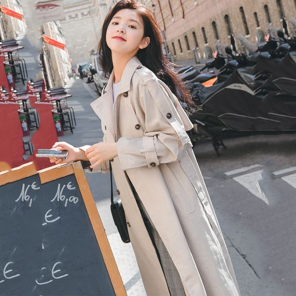 fashion double-breasted windbreaker female long section 2019 spring autumn new korean chic waist belt trench coats women xa33, Tan;black
fashion double-breasted windbreaker female long section 2019 spring autumn new korean chic waist belt trench coats women xa33, Tan;black