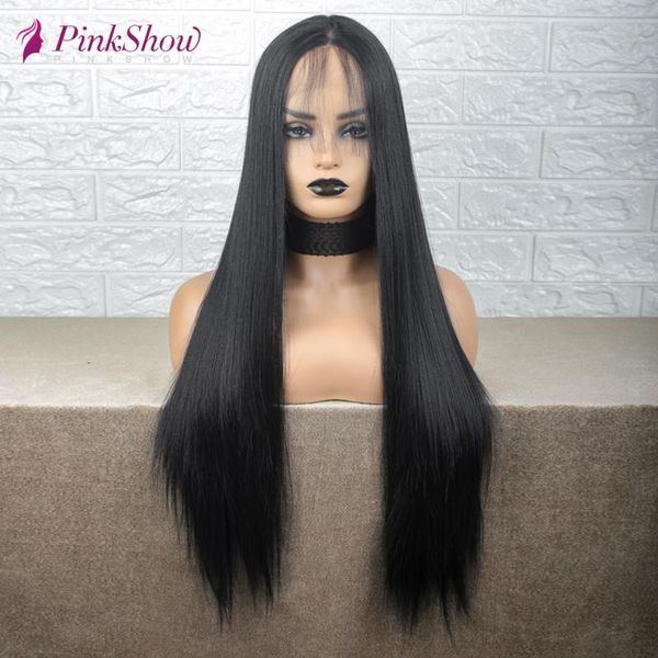 synthetic wigs pinkshow black with bangs long straight lace front wig for women middle part heat resistant fiber hair
synthetic wigs pinkshow black with bangs long straight lace front wig for women middle part heat resistant fiber hair