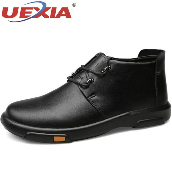 uexia 2019 outdoor handmade men winter boots business leather ankle high-cotton snow boots with full fur lining for father, Black
uexia 2019 outdoor handmade men winter boots business leather ankle high-cotton snow boots with full fur lining for father, Black