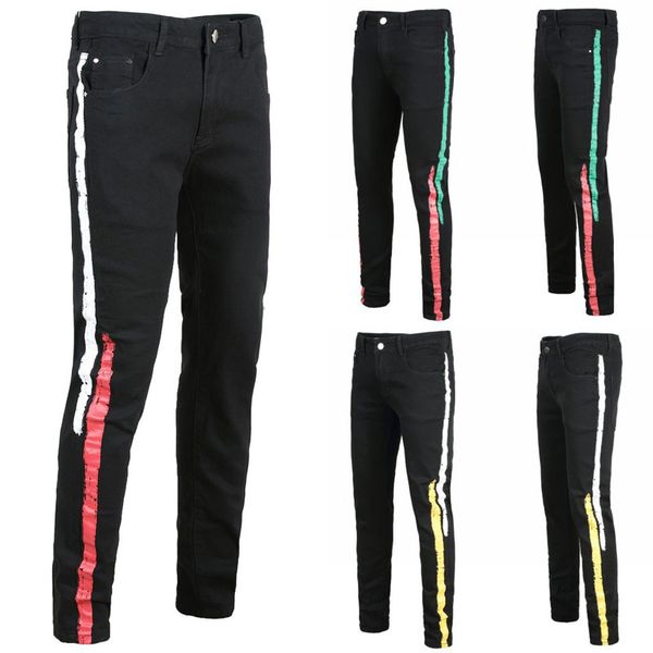 2019 new fashion men jeans straight classical jeans men slim fit retro ripped cotton denim buttons pants, Blue
2019 new fashion men jeans straight classical jeans men slim fit retro ripped cotton denim buttons pants, Blue