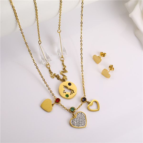 oufei stainless steel jewelry sets zircon heart necklace earrings set fashion jewelry woman accessories gifts for women, Silver
oufei stainless steel jewelry sets zircon heart necklace earrings set fashion jewelry woman accessories gifts for women, Silver