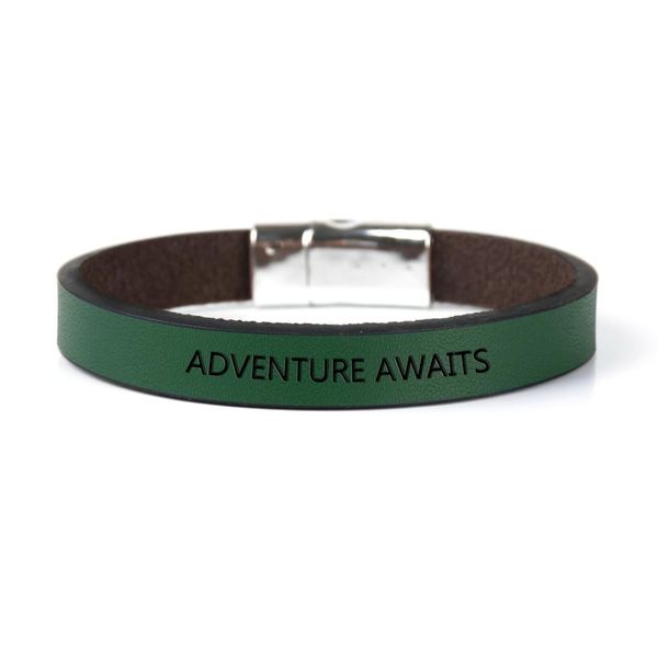 adventure awaits leather bracelet for men women custom engrave letter personality punk vintage jewelry punk gift, White
adventure awaits leather bracelet for men women custom engrave letter personality punk vintage jewelry punk gift, White