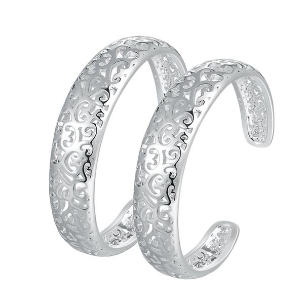 1 pair retro hollow flower alloy silver color cuff bangles women ladies opening bracelet bangle jewelry for couples, Black
1 pair retro hollow flower alloy silver color cuff bangles women ladies opening bracelet bangle jewelry for couples, Black