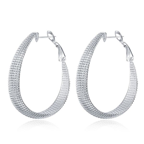 plated sterling silver net round earrings dase64 size 4cmx1cm;high quatity women's 925 silver plate hoop & huggie jewelry earring, Golden;silver 
plated sterling silver net round earrings dase64 size 4cmx1cm;high quatity women's 925 silver plate hoop & huggie jewelry earring, Golden;silver