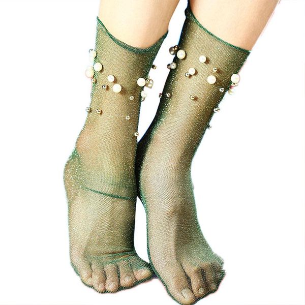 faux pearl glitter transparent summer ultra thin elastic middle tube footed short tights hosiery for women, Blue;gray
faux pearl glitter transparent summer ultra thin elastic middle tube footed short tights hosiery for women, Blue;gray