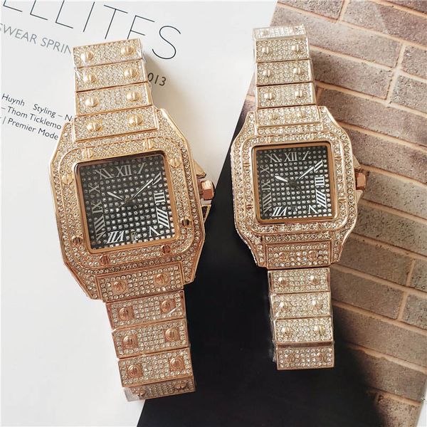 fashion lovers diamond wristwatches for gift men women designer watches full diamond couples iced out watch brand for roman number hour mark, Slivery;brown
fashion lovers diamond wristwatches for gift men women designer watches full diamond couples iced out watch brand for roman number hour mark, Slivery;brown