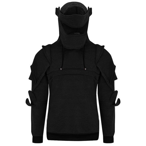 hoodies vintage medieval knight men hoodies warrior soldier hip hop sweatshirt male mask armor harajuku pullover cosplay costume, Black
hoodies vintage medieval knight men hoodies warrior soldier hip hop sweatshirt male mask armor harajuku pullover cosplay costume, Black