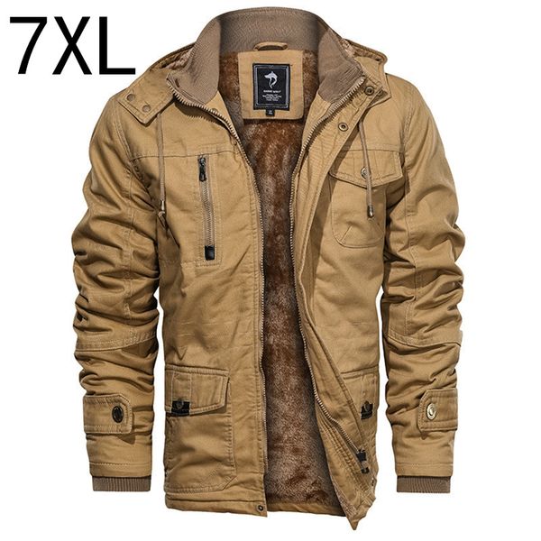 aboorun plus size 7xl men's jackets khaki fleece hooded jackets winter warm windbreaker parka for male, Black;brown
aboorun plus size 7xl men's jackets khaki fleece hooded jackets winter warm windbreaker parka for male, Black;brown