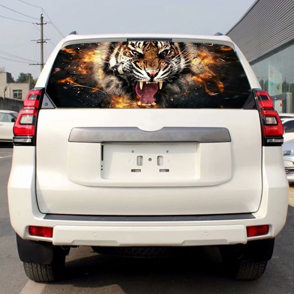 tiger glass rear window graphic decal sticker car truck suv van