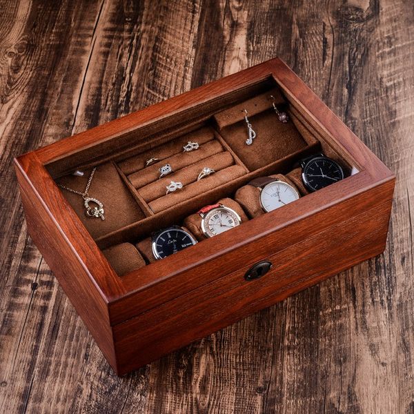 high-grade vintage wood jewelry box necklace ring bracelet jewelry storage box double layer with lock yellow interior, Pink;blue
high-grade vintage wood jewelry box necklace ring bracelet jewelry storage box double layer with lock yellow interior, Pink;blue