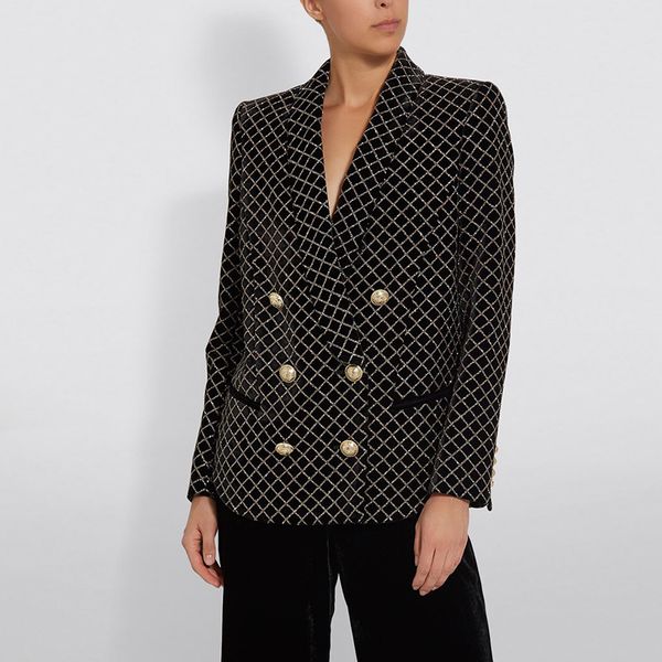 2020 baroques дизайнер blazer куртки женского двойного брестед lion кнопка shimmer плед воротник velvet blazer, White;black
2020 baroques дизайнер blazer куртки женского двойного брестед lion кнопка shimmer плед воротник velvet blazer, White;black