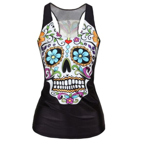 compression sports tank running vest female skull printed yoga gym fitness sleeveless shirt workout jersey for women, White;red
compression sports tank running vest female skull printed yoga gym fitness sleeveless shirt workout jersey for women, White;red