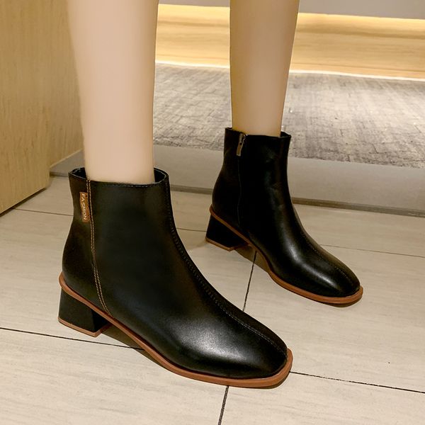 rimocy 2019 new black leather winter boots women fashion chunky heels square toe botas mujer waterproof hi-street shoes woman
rimocy 2019 new black leather winter boots women fashion chunky heels square toe botas mujer waterproof hi-street shoes woman