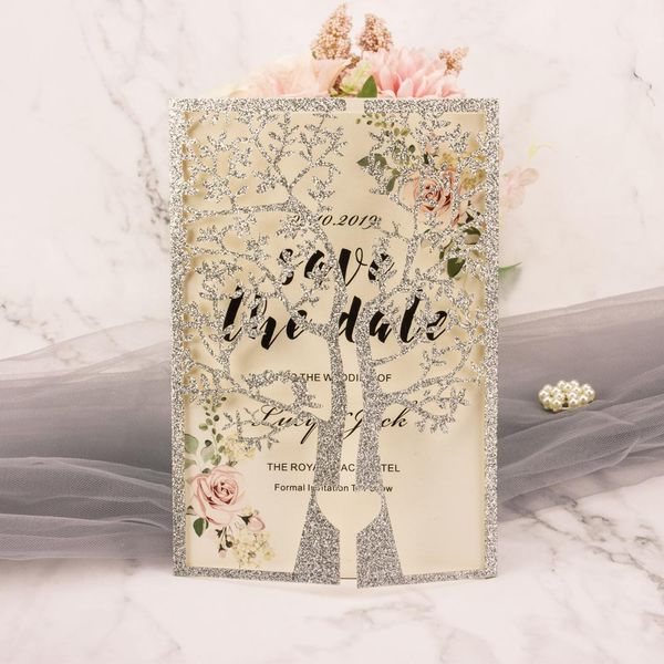 1x white navy gold/silver glitter hollow tree laser cut pocket invite wedding invitation card envelope greeting
1x white navy gold/silver glitter hollow tree laser cut pocket invite wedding invitation card envelope greeting
