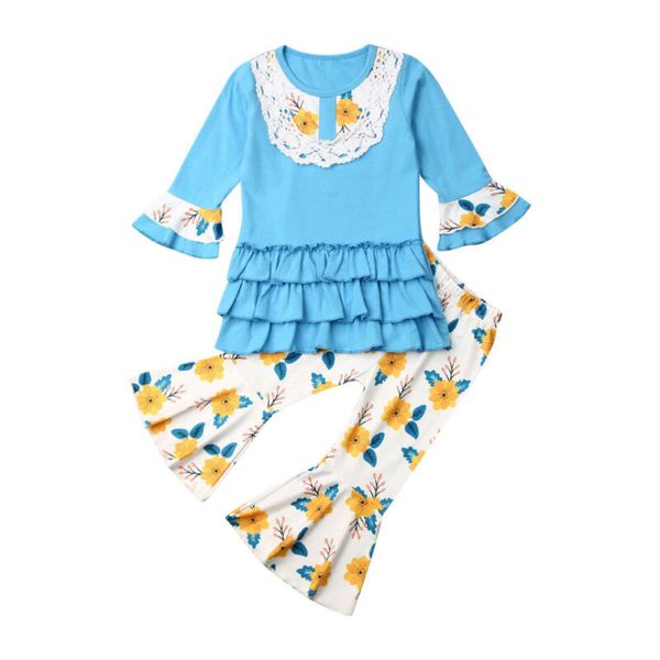 осень дети baby girl одежда flared рукавом рябить tops платье + цветочные штаны 2pcs девушки outfit set 6m-4т, White
осень дети baby girl одежда flared рукавом рябить tops платье + цветочные штаны 2pcs девушки outfit set 6m-4т, White