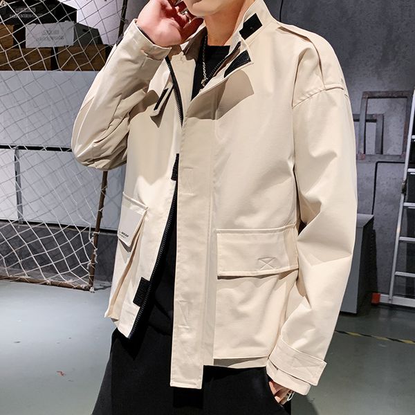 men's coat korean-style fashion slim fit handsome 2019 new style spring and autumn teenager workwear gown retro jacket men's wea, Black;brown
men's coat korean-style fashion slim fit handsome 2019 new style spring and autumn teenager workwear gown retro jacket men's wea, Black;brown