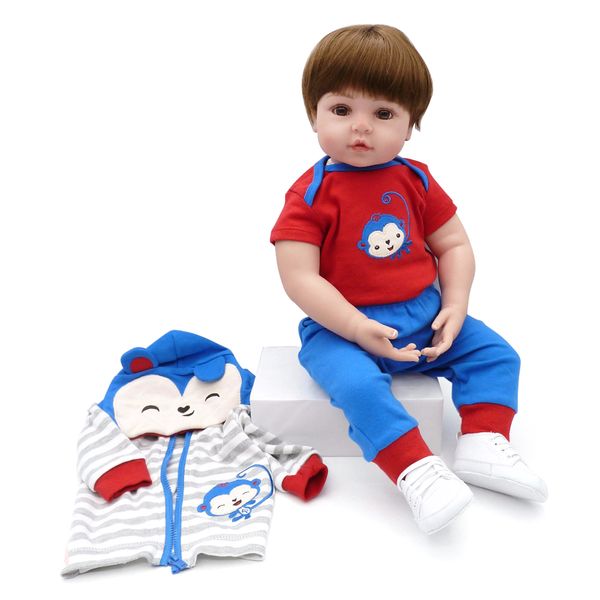 decdeal 24inch реалистичные reborn baby doll силиконовые винил + pp хлопок возрождения куклы девочки мальчики подарки для малышей с красочны
decdeal 24inch реалистичные reborn baby doll силиконовые винил + pp хлопок возрождения куклы девочки мальчики подарки для малышей с красочны