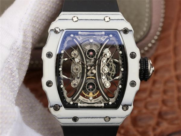 rm53-02 orologio di lusso suspension movement watches carbon fiber case designer watches silicone watchband waterproof sweat, Slivery;brown
rm53-02 orologio di lusso suspension movement watches carbon fiber case designer watches silicone watchband waterproof sweat, Slivery;brown
