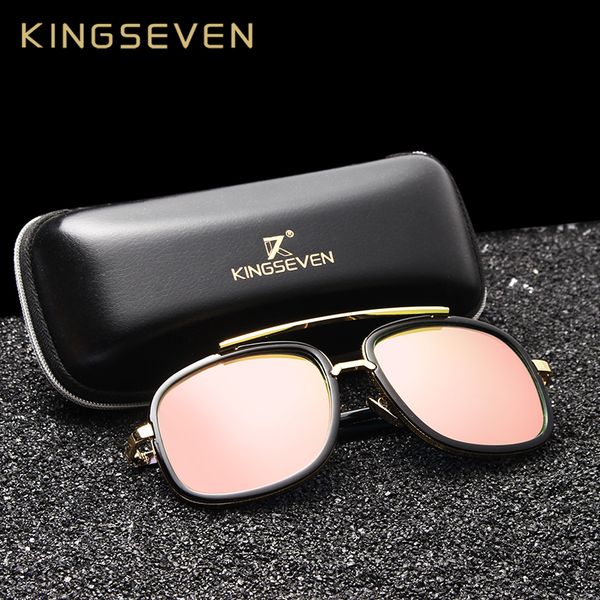 kingseven fashion retro aluminum sunglasses men lens brand designer vintage sun glasses for women uv400, White;black
kingseven fashion retro aluminum sunglasses men lens brand designer vintage sun glasses for women uv400, White;black