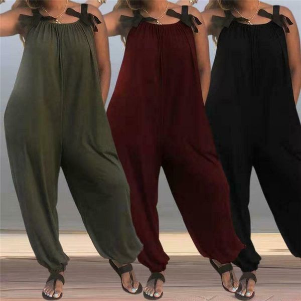 jumpsuit of large size 2019 new summer fashion womens casual loose jumpsuit dungarees playsuit trousers overalls solid jumpsuits, Black;white
jumpsuit of large size 2019 new summer fashion womens casual loose jumpsuit dungarees playsuit trousers overalls solid jumpsuits, Black;white
