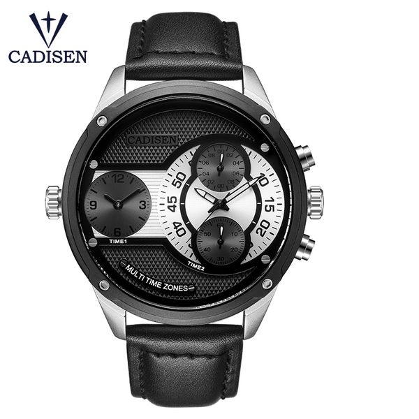 cadisen 9057 2019 new men watch quartz watches big design dual time zone casual waterproof wristwatch, Slivery;brown
cadisen 9057 2019 new men watch quartz watches big design dual time zone casual waterproof wristwatch, Slivery;brown