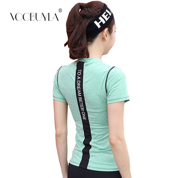 voobuyla 2019 women yoga t shirt professional sports quick drying fitness running t-shirt short-sleeve exercise clothes t-shirt, Black;blue
voobuyla 2019 women yoga t shirt professional sports quick drying fitness running t-shirt short-sleeve exercise clothes t-shirt, Black;blue