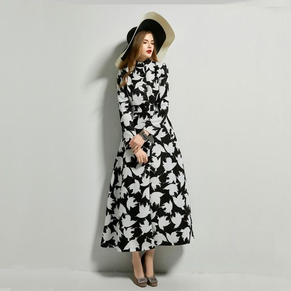 2019 spring autumn woman clothes long trench coat black and white printed stand collar office lady plus size trench coat h102, Tan;black
2019 spring autumn woman clothes long trench coat black and white printed stand collar office lady plus size trench coat h102, Tan;black