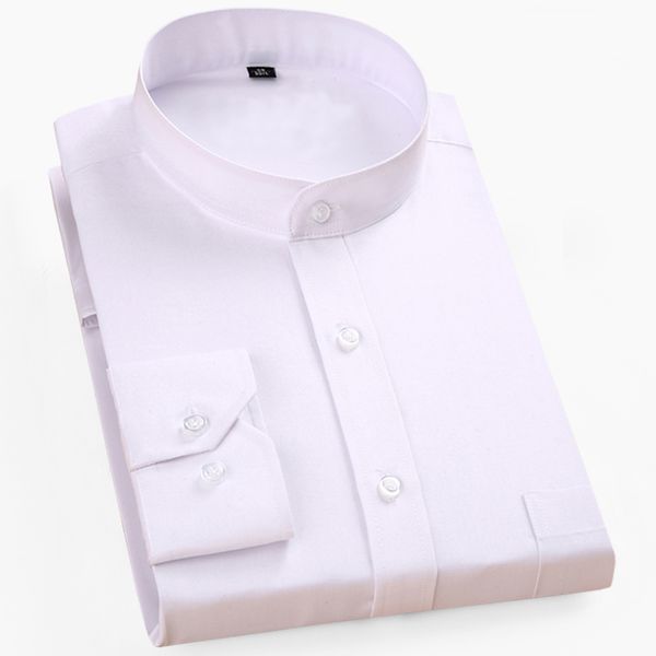 stand collar white black solid business men formal dress shirts long sleeve popular elegant office men work shirts with pocket
stand collar white black solid business men formal dress shirts long sleeve popular elegant office men work shirts with pocket