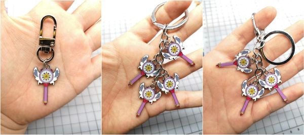new 1 set cartoon magic sakura girl lovely keychain jewelry accessories key chains pendant gifts favors party gifts, Silver
new 1 set cartoon magic sakura girl lovely keychain jewelry accessories key chains pendant gifts favors party gifts, Silver